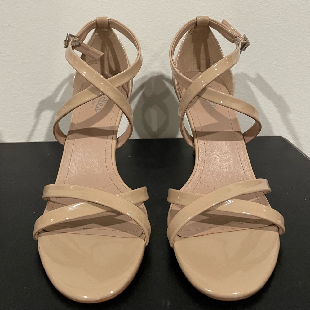 Charles By Charles David Beige Strappy Heels